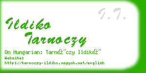 ildiko tarnoczy business card